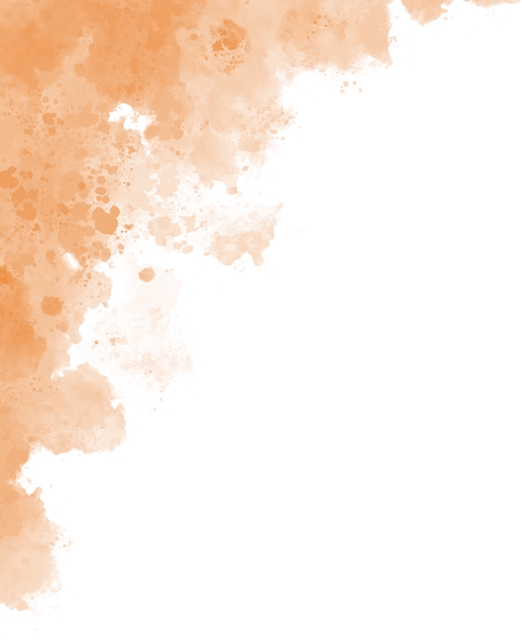 Orange Watercolor Splash Corner Border